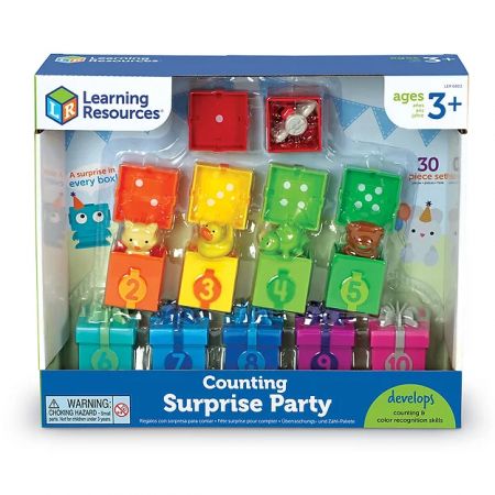 חגיגת מתנות, learning resources, counting surprise party
