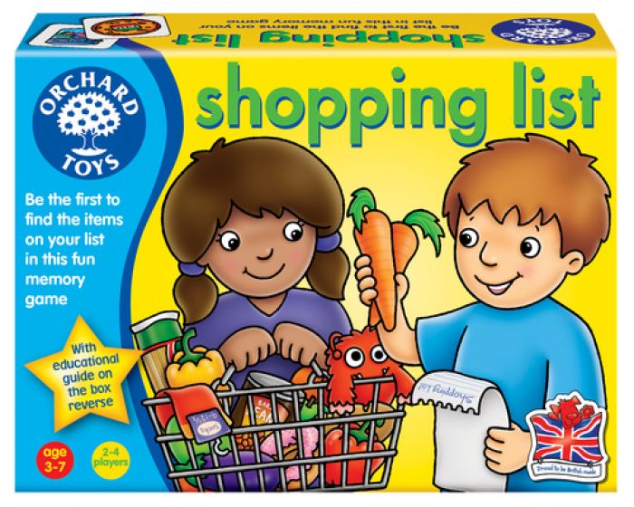 משחק קופסא, shoping list, רשימת קניות orchard, אורצ'ארד