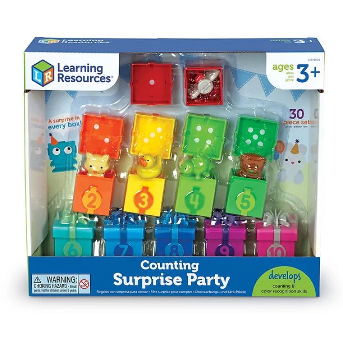 חגיגת מתנות, learning resources, counting surprise party